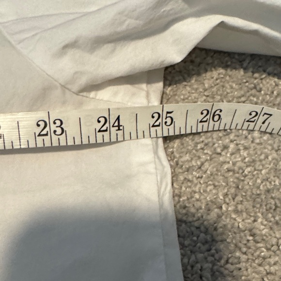 Calvin Klein Button Front White Shirt with Logo Stripes and adjustable sleeves - Picture 13 of 13